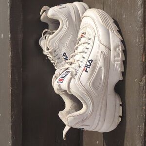 Girls size 6.5 white Fila